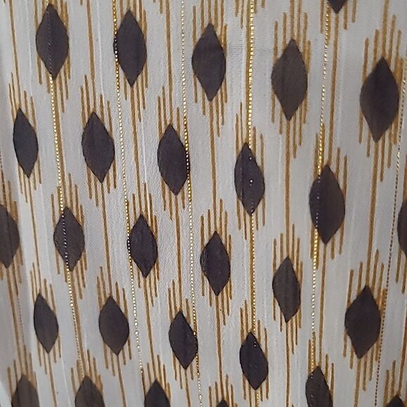 <<3/$30>> Chiffon Ruffled Dotted Mini Neutral Tan Gold - Picture 5 of 13